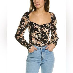 Free People NWT Hilary Printed Black Combo size Small